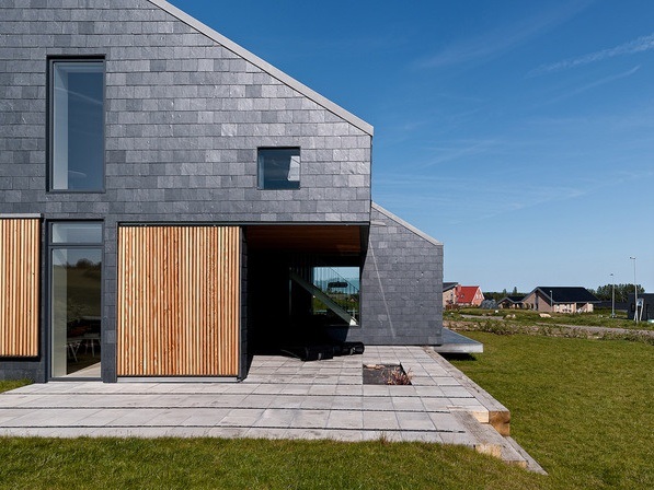 CupaClad natural slate facade detail
