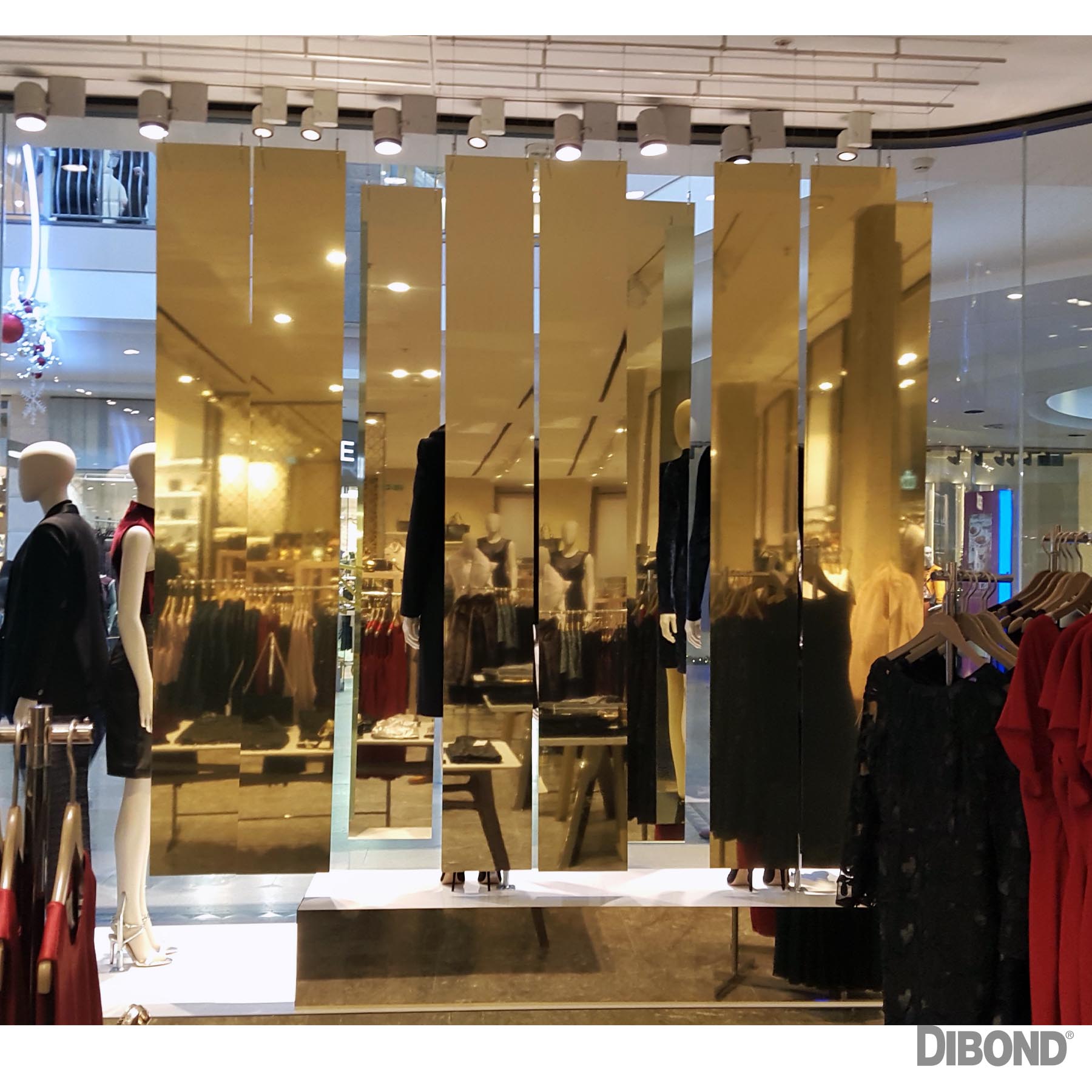 DIBOND panels in clothing retail interior