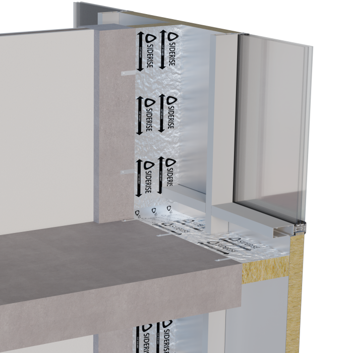 SIDERISE curtain wall fire protection detail